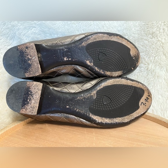 AGL Monika Cap Toe Ballet Flats Copper & Patent Leather Buckle Accent Sz 38/Us 8 - Picture 7 of 13